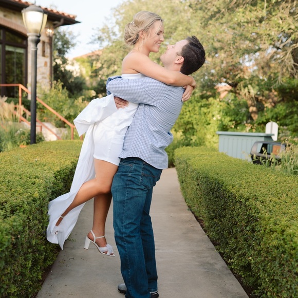 Revolve Bridal Nookie Adore 2Way Dress Worn 1x White Rehearsal Dinner Reception - Picture 3 of 6
